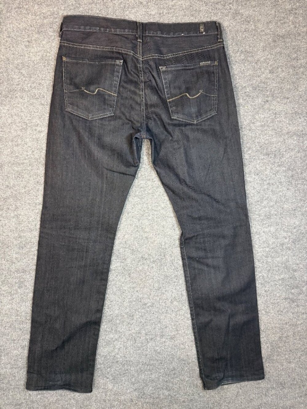 7 For All Mankind Men's Standard Straight Leg Jeans Dark Wash 34x34 - Picture 4 of 5